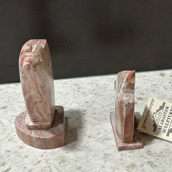 Native American Navajo Alabaster Carved Indian Chief/Eagle Olla Bowl Certificate - Picture 5 of 8